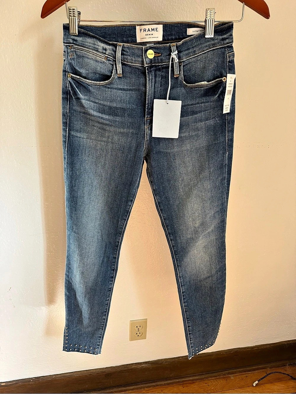 FRAME Le High Skinny Jeans in Blue Waist 26 NWT